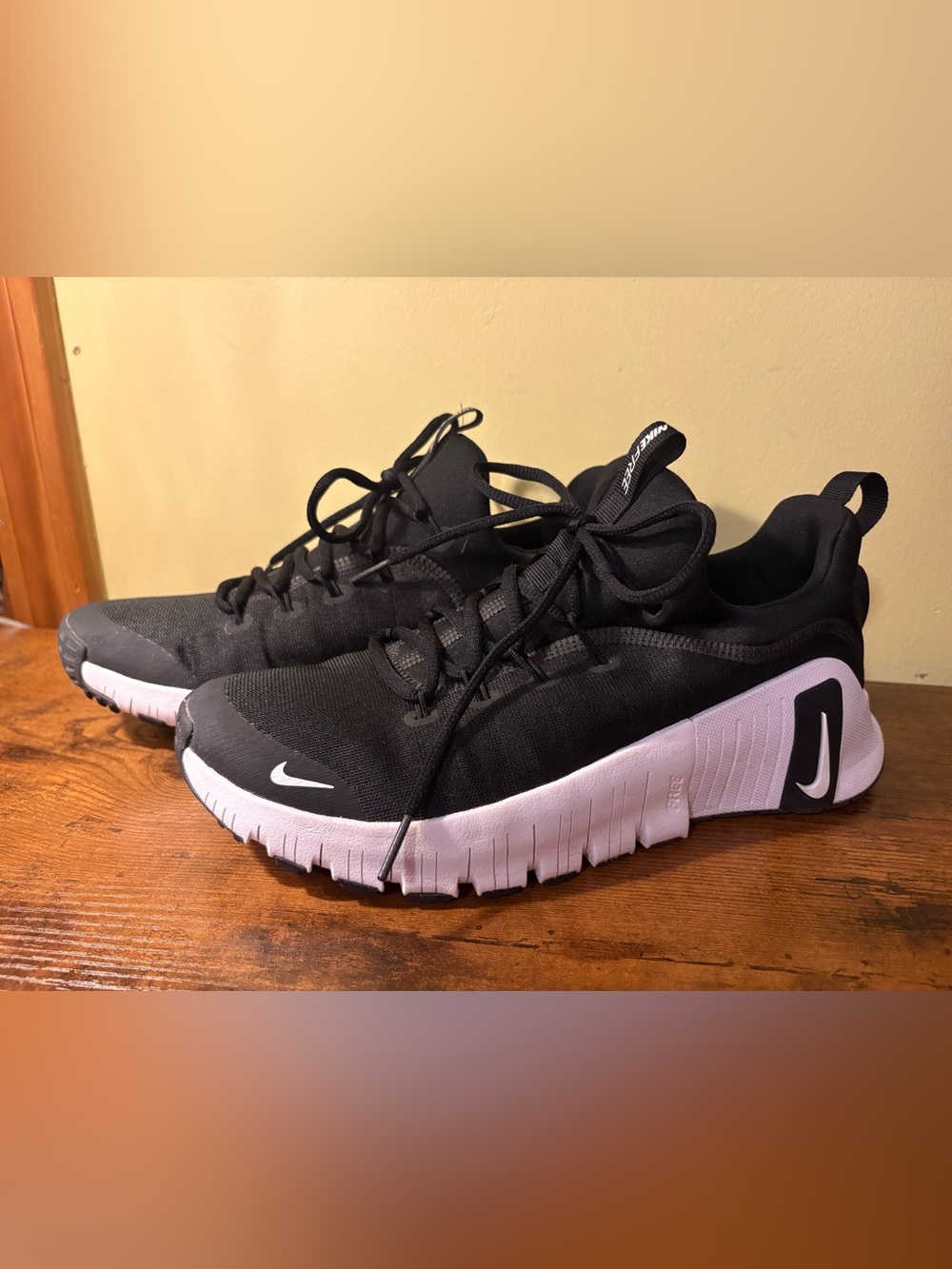 Nike Women's Black Athletic Sneakers with White Sole